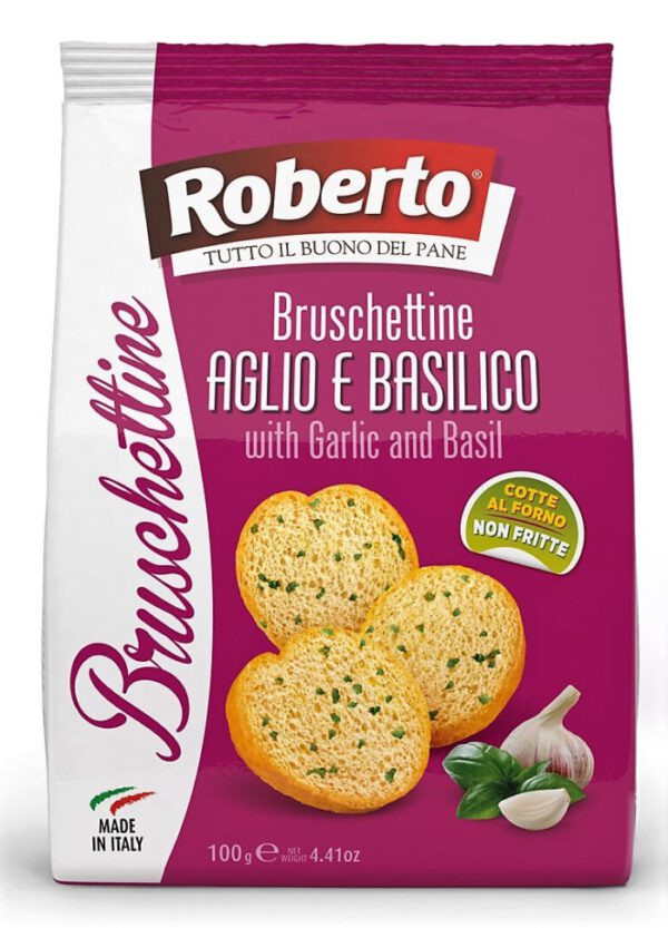 Bruschettine aglio e basilico