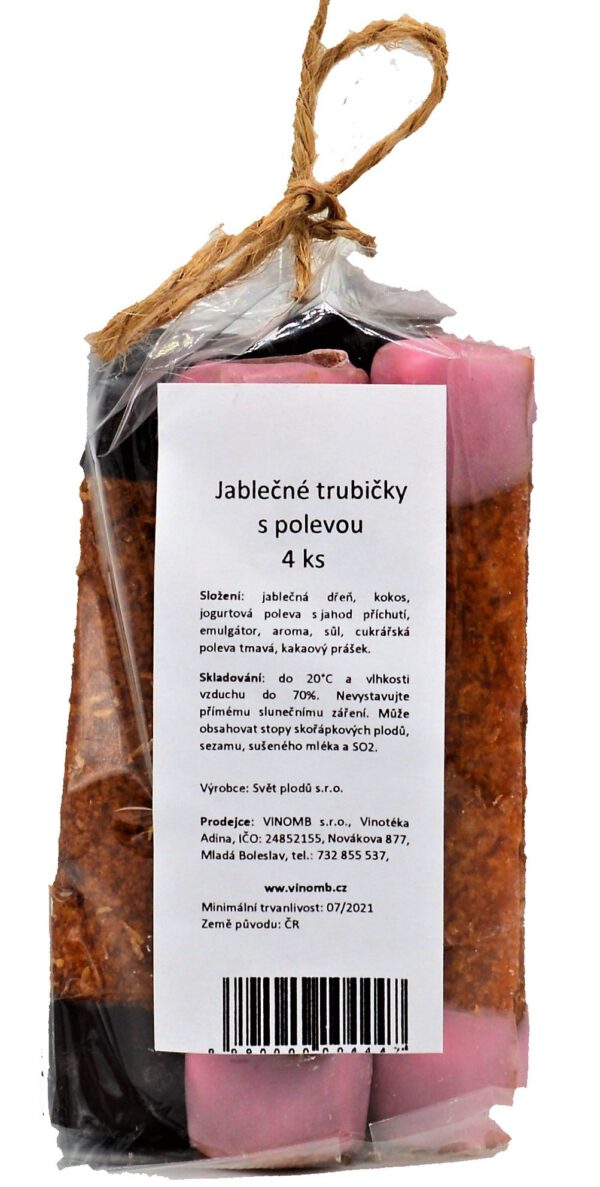Jablečné trubičky s polevou 4ks