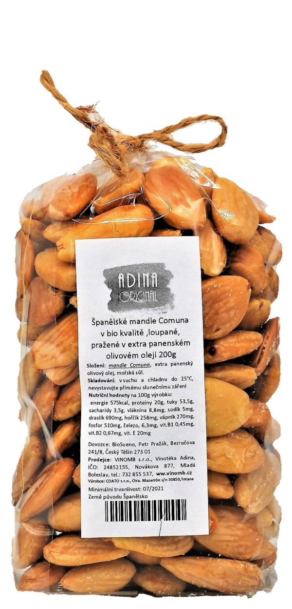 Mandle Comuna loupané, pražené 200g