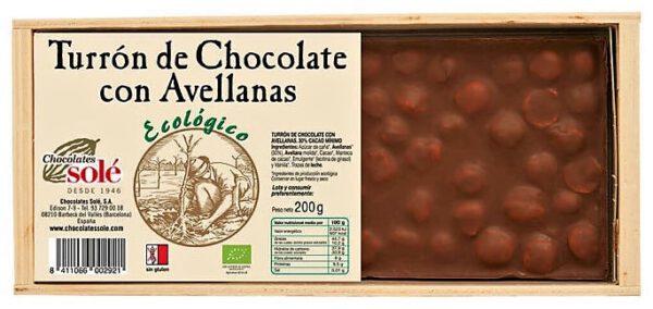 Turrón s lískovými oříšky 200g